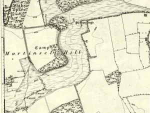 Martinsell Hill on 1888 map