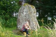 The Kirriemuir Stone, with a curious elemental at its base!