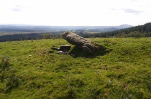 Ballochraggan Stone, looking west