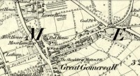 Moor Lane Well on 1847 OS-map